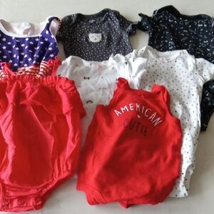 Carter's Baby Girl 12 Month Onesies
